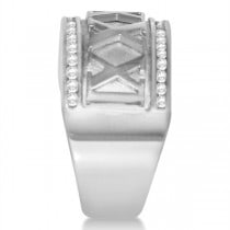 Diamond Roman Numeral Fashion Ring in 14k White Gold (0.50ct)