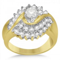 Diamond Halo Accented Engagement Bridal Set in 14k Yellow Gold (1.16ct)