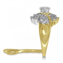 Diamond Halo Accented Engagement Bridal Set in 14k Yellow Gold (1.16ct)