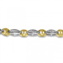 Diamond Baguette Bracelet in 14k Two Tone Gold (1.10ct)