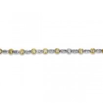 Diamond Baguette Bracelet in 14k Two Tone Gold (1.10ct)