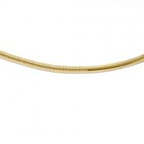 Ladies 6mm Omega Domed Bangle Bracelet 14k Yellow Gold