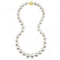 AAA White South Sea Pearl Strand Necklace 18 Inches 11.0-14mm