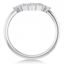 Lab-Grown Diamond V Bar Multi-Stone Ring 14K White Gold (0.25ct)