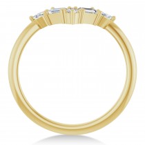 Lab-Grown Diamond V Bar Multi-Stone Ring 14K Yellow Gold (0.25ct)