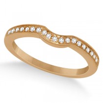 Halo Diamond Engagement Ring & Band Bridal Set 14K Rose Gold 1.27ct