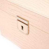 WOLF Designs Small Jewelry Box in Blush Leather w/ 4 Compartments