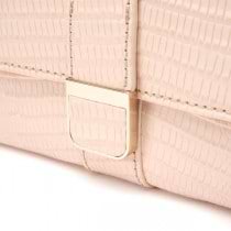 WOLF Palermo Jewelry Roll Box in Blush Leather w/ 2 Compartments