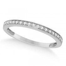 3 Stone Diamond Engagement Ring & Wedding Band 14K W. Gold 0.53ctw