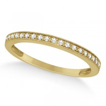 3 Stone Diamond Engagement Ring & Wedding Band 14K Y. Gold 0.53ctw