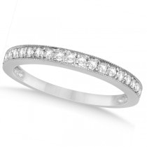 Three Stone Diamond Engagement Ring & Band 14k W Gold Bridal Set 1.52ct