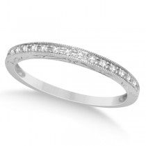 Double Halo Diamond Engagement Ring & Band Set 14K W. Gold 0.57ct