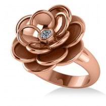 Diamond Flower Fashion Ring 14k Rose Gold (0.06ct)