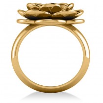 Ruby Flower Fashion Ring 14k Yellow Gold (0.06ct)