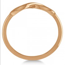 Plain Metal Infinity Loop Right-Hand Fashion Ring in 14k Rose Gold