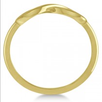 Plain Metal Infinity Loop Right-Hand Fashion Ring in 14k Yellow Gold