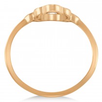Hand of God Hamsa Ladies Fine Fashion Ring 14k Rose Gold