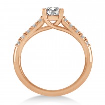 Diamond Accented Pre-Set Engagement Ring 14k Rose Gold (1.05ct)