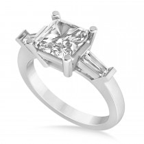 Diamond Three-Stone Radiant Ring 14k White Gold (2.12ct)