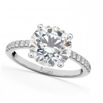 Round Lab Grown Diamond Engagement Ring 18K White Gold (2.21ct)