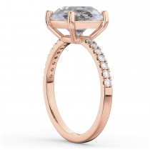 Salt & Pepper & White Diamond Engagement Ring 14K Rose Gold (2.21ct)