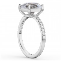 Salt & Pepper & White Diamond Engagement Ring 14K White Gold (2.21ct)