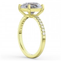 Salt & Pepper & White Diamond Engagement Ring 14K Yellow Gold (2.21ct)
