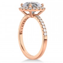 Halo Salt & Pepper & White Diamond Engagement Ring 14K Rose Gold (2.50ct)