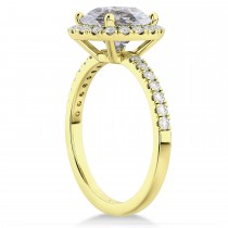 Halo Salt & Pepper & White Diamond Engagement Ring 18K Yellow Gold (2.50ct)
