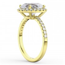 Oval Salt & Pepper Diamond & Diamond Engagement Ring 14K Yellow Gold 3.51ct