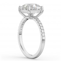 Cushion Cut Diamond Engagement Ring 14k White Gold (2.25ct)