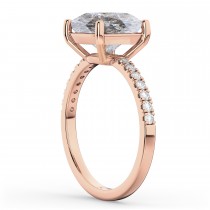 Cushion Cut Salt & Pepper Diamond Engagement Ring 14k Rose Gold (2.25ct)