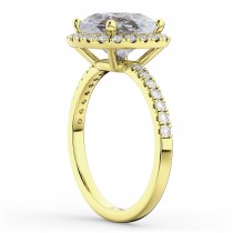 Cushion Cut Salt & Pepper Diamond Engagement Ring 14k Yellow Gold (2.55ct)