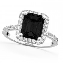 Black Diamond & Diamond Engagement 14k White Gold (3.32 ct)