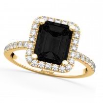 Black Diamond & Diamond Engagement 14k Yellow Gold (3.32 ct)
