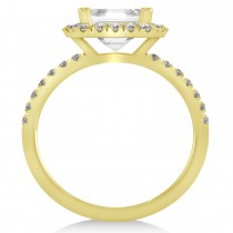 White Topaz & Diamond Engagement Ring 14k Yellow Gold (3.32ct)