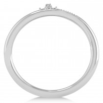 Diamond Curved Nail Ring 14k White Gold (0.06ct)