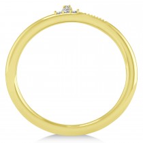 Diamond Curved Nail Ring 14k Yellow Gold (0.06ct)