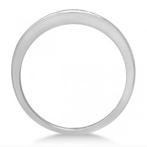 Half Eternity Micro Pave Diamond Wedding Ring 14K White Gold 0.10ctw