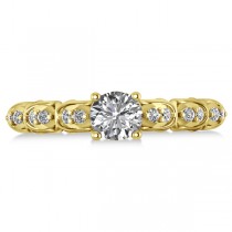 Diamond Accented Engagement Ring in 14k Yellow Gold (0.68ct)