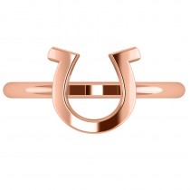 Centered Horseshoe Fashion Ring 14k Rose Gold