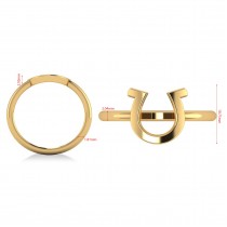 Centered Horseshoe Fashion Ring 14k Yellow Gold
