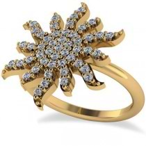 Diamond Sunburst Fashion Ring 14k Yellow Gold (0.50ct)