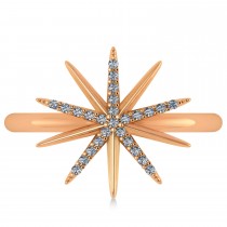Diamond Accented Starburst Fashion Ring 14k Rose Gold (0.13ct)