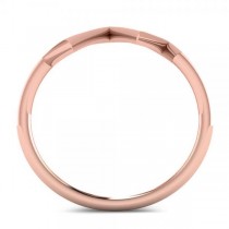 Heartbeat Pulse Vital Sign Fashion Ring Plain Metal 14k Rose Gold