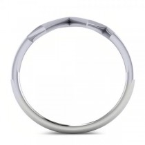 Heartbeat Pulse Vital Sign Fashion Ring Plain Metal 14k White Gold