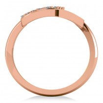 Ohm Sign Diamond Fashion Ring 14k Rose Gold (0.19ct)