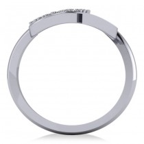Ohm Sign Diamond Fashion Ring 14k White Gold (0.19ct)