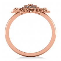 Diamond Sunflower Fashion Ring 14k Rose Gold (0.19ct)