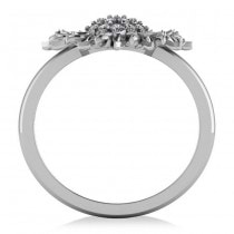 Diamond Sunflower Fashion Ring 18k White Gold (0.19ct)